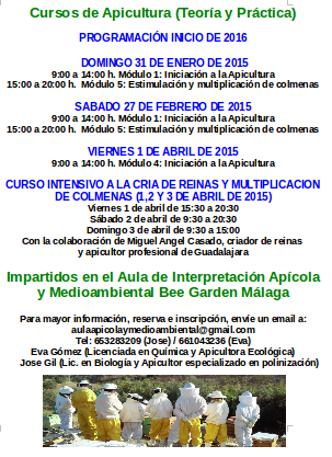 Programación Cursos Bee Garden